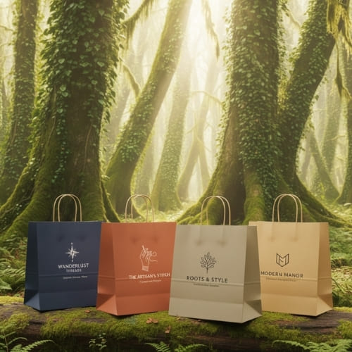 Bolsa de papel personalizada con logo